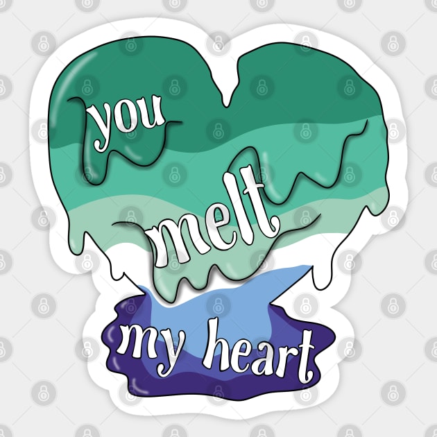 You melt my heart (gay) Sticker by Becky-Marie